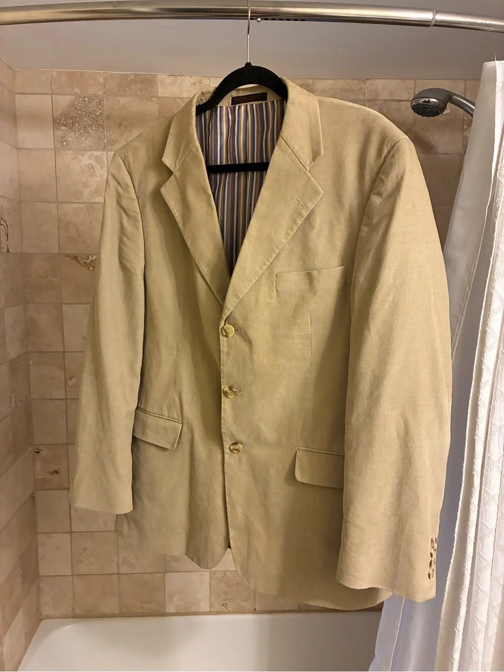 100% Cotton Tan Corduroy Sportcoat 42R